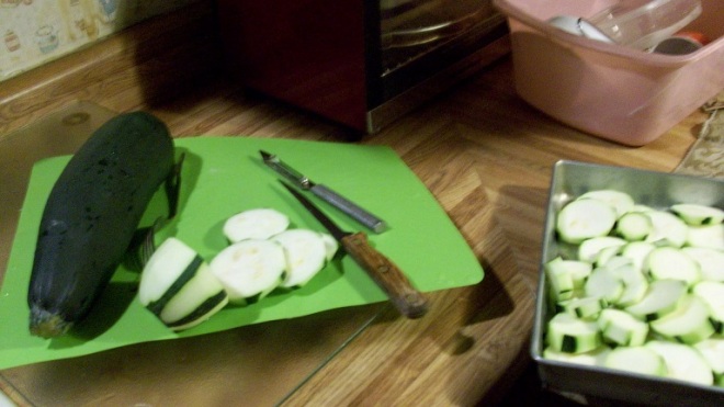 sliced zucchini